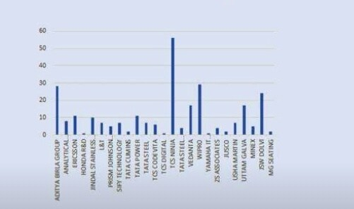 Companywise Placement Graph