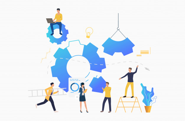 cogwheels-businesspeople-working_1262-19228